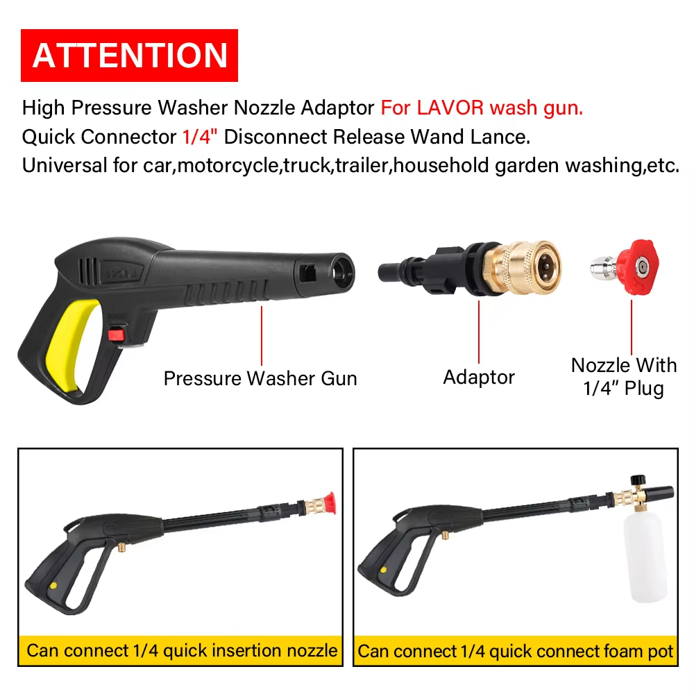 Adaptador de conexión rápida 1 - Pressure Washer Foam Gun reseña y precio